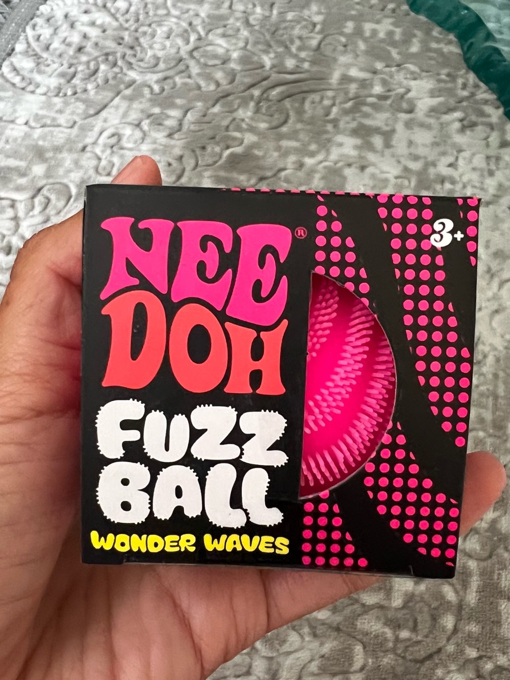 NeeDoh Fuzz Ball Wonder Waves - Bright Pink Sensory Toy